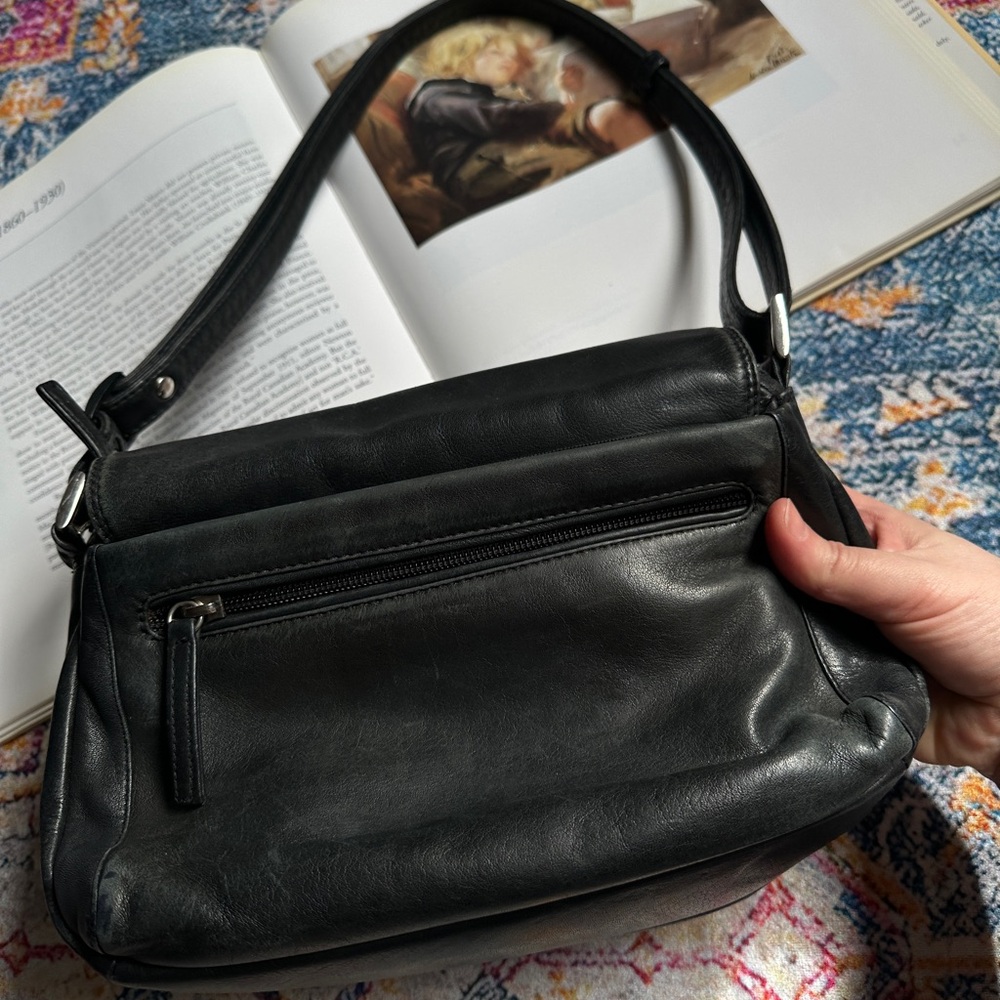 Derek Alexander Black Leather Shoulder Bag - Picture 16 of 16